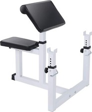 Preacher Curl Weight Bench Seated Arm Isolated Barbell Dumbbell Biceps Station