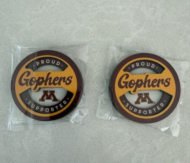 NEW Golden Gopher Minnesota MN 3D Supporter Magnet Set 2 U of M Proud Fan