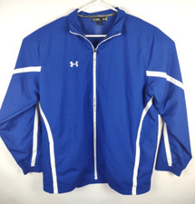 UNDER ARMOUR ROYAL BLUE POLYESTER WINDBREAKER LOOSE FITTING XL