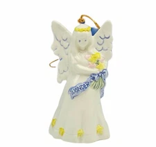 Vintage Angel Ornament Christmas holiday gift Flavia japan wonder 1991 figure B2