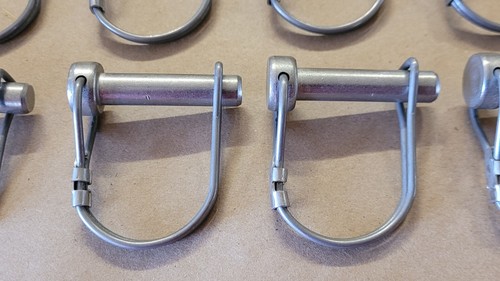 Lote de 10 pasadores de enganche de acero inoxidable de alta calidad 3/8"" de diámetro 1-1/2"" de separación - Imagen 2 de 2