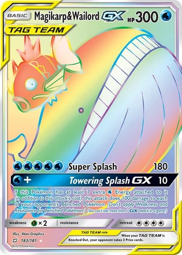 Magikarp & Wailord GX 183/181 Sm-Team Up