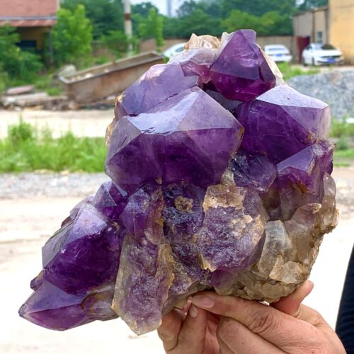 11.88LB Natural Amethyst geode quartz cluster crystal specimen Healing - Afbeelding 6 van 19