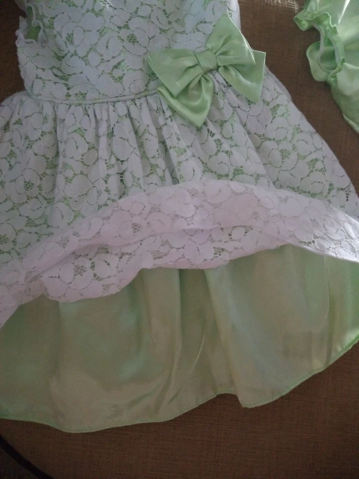 Vestido de encaje blanco verde bebé Koala 18 Mos Foto 4 de 4