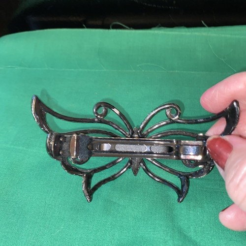 vintage butterfly hair accessory With Rhinestones - Picture 2 of 3