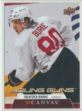 2020-21 Upper Deck Series 2 Canvas Young Guns C220 Brayden Burke Arizona Coyotes