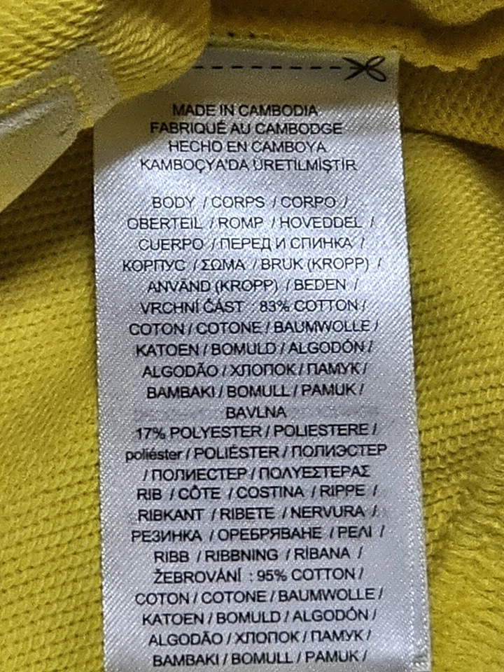 NUEVO CON ETIQUETAS Lauren Ralph Lauren Mujer Amarillo Gran Tamaño Repujado LRL Pullover Sudadera Foto 3 de 4