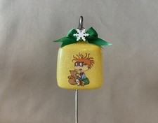 Handmade The Rugrats  Chuckie  3  Square Shaped Glass Ornament Made In USA New 