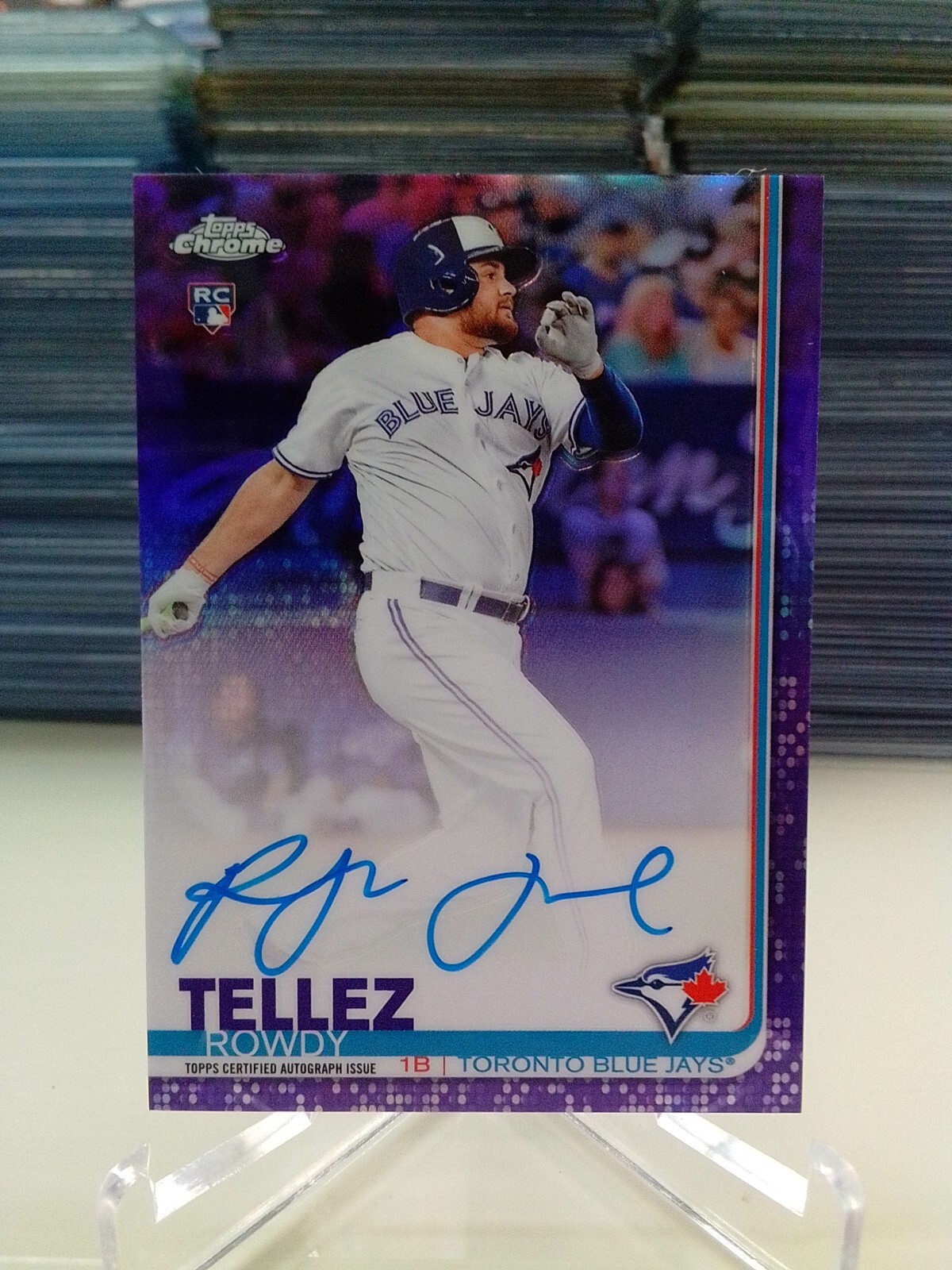 2019 Topps Chrome Purple Refractor /250 Rowdy Tellez #RA-RT Rookie Auto RC