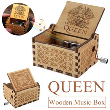 "Bohemian Rhapsody" Hand Cranked Wooden Music Box Toys Collection Gifts US Stock