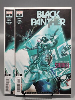 Black Panther #4 Alex Ross 2ND Print Variant Marvel Comics 2022 Lot of 2 VF/NM