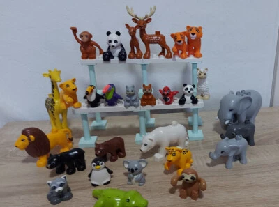 LEGO DUPLO 30 TIERE ZOO AUSWAHL LÖWE ALPAKA HIRSCH ELEFANT AFFE PANDA WAL NEU