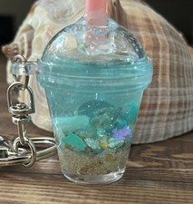 Mini Ocean Tumbler Snow Globe Keychain Purse Backpack Charm