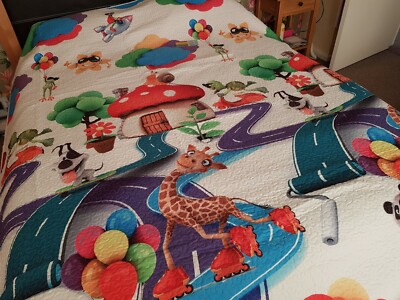 KINDER JUNGEN/MÄDCHEN TIER EINZEL TAGESDECKE/DECKE/BETTWÄSCHE/ÜBERWURF NEU IN VERPACKUNG