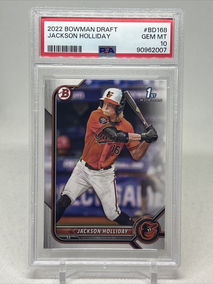 Jackson Holliday PSA 10 1st Bowman 2022 Bowman Draft #BD-168 
