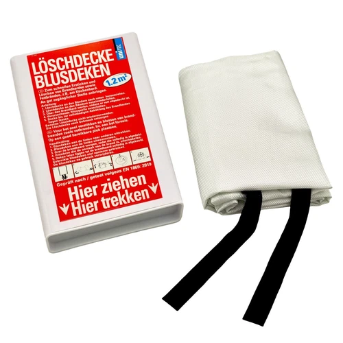 Feuerlöschdecke Löschdecke Wandhalterung Feuerschutzdecke Fiberglasdecke 1,2 qm