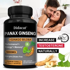 Ginseng + Ginkgo for Brain Function, Blood Circulation,Performance Energy Memory