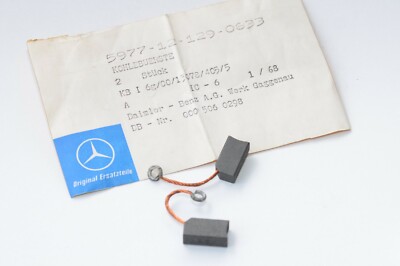 2x E43-Kohlebürste Mercedes Typ 000 506 0298, 6 x 9 x 16 mm, Contact Brush, NOS