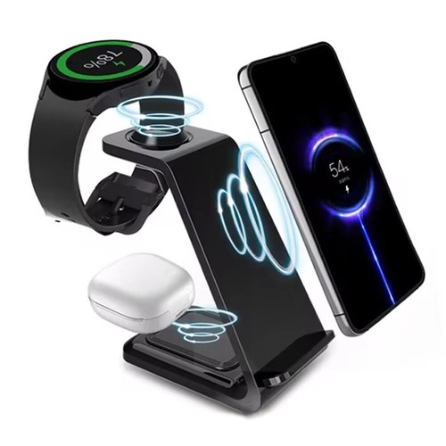 3In1 Wireless Charger Dock Charging Station For Samsung Galaxy S22 S23 Watch 3 4 - Photo 20 sur 26