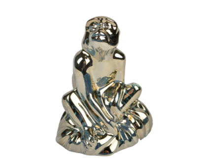 Baccarat　Monkey　gold BACCARAT Crystal Zodiac Collection Gold Monkey Figurine France NIB