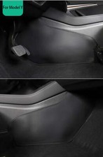 Tesla Model Y Side Console Kick Pad Protectors, PU Leather, 2020-2024