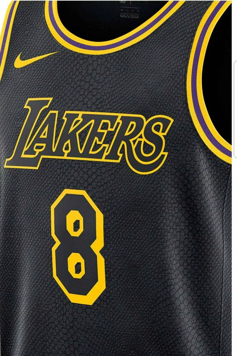 Men's Kobe Bryant Lakers Kobe Edition Mamba Mamba Week Dual Number Black  Los Angeles Lakers Jerseys 705058-330, Kobe Bryant Lakers Jersey, Mamba  Jersey