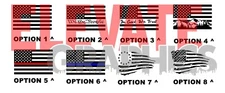 For GMC Sierra Decals Back Window Flag Graphics Stripes Vinyl Stickers 2019-2025