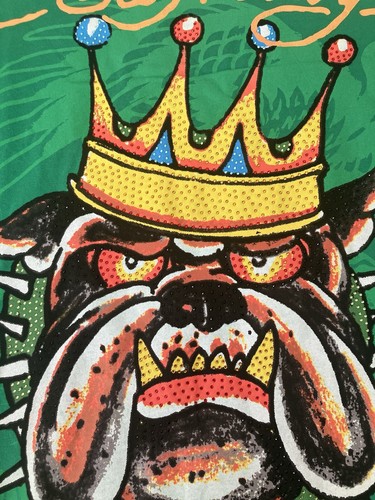 Ed Hardy T-Shirt Men Green Size XL Crown Bulldog Rhinestones - Picture 4 of 13