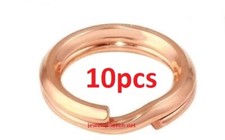 10 5mm OD 3.75mm ID 18ga 14k Solid ROSE Gold Round Split Jump Ring Charm 4.9mm