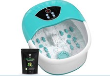 5 in 1 Foot Spa Bath Massager Heated Roller Bubble Digital Control Tea Tree Oil