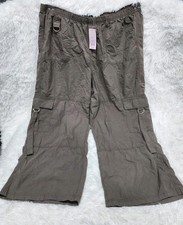Women  s Mid Rise Cargo Pants Pewter Gray Size XXL - Wild Fable