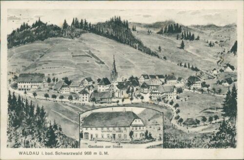 Ansichtskarte Waldau Schwarzwald Gasthaus zur Sonne 1915  (Nr.9348)