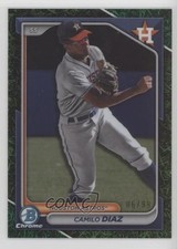 2024 Bowman Chrome Prospects Green Grass Refractor 6/99 Camilo Diaz 0rj8