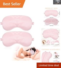 Luxurious 2-Pack Silk Sleep Masks - Adjustable Eye Covers for Ultimate Comfort