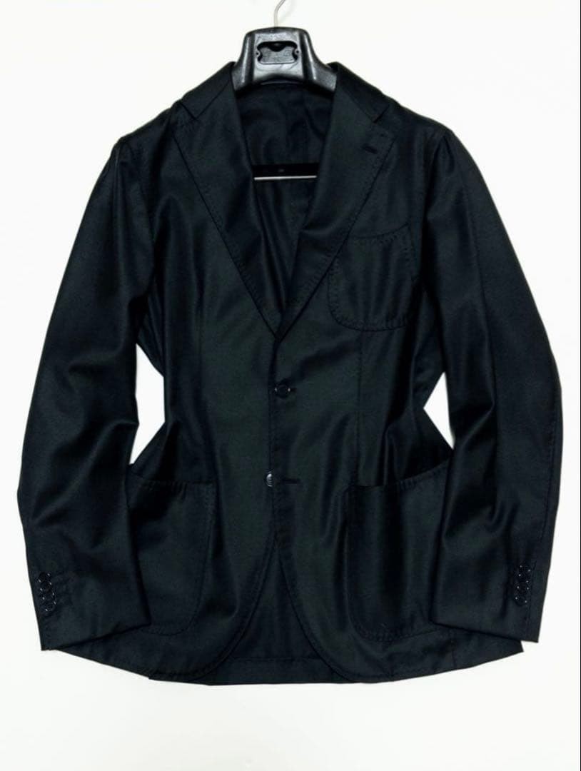 RING JACKET Unconstructed Jacket, Size 48, Black … - image 17