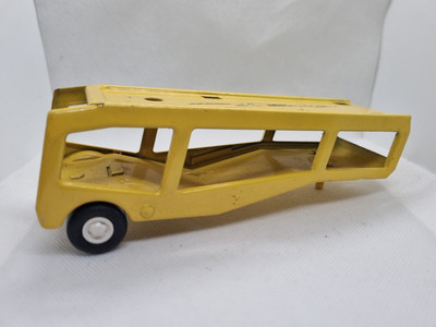 Vintage 70er Jahre Tonka Sattelzug Autotransporter Transportanhänger Pressmetall