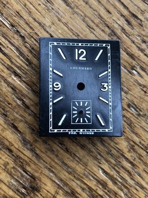 Vintage Black Eberhard Wristwatch Dial Only for Parts