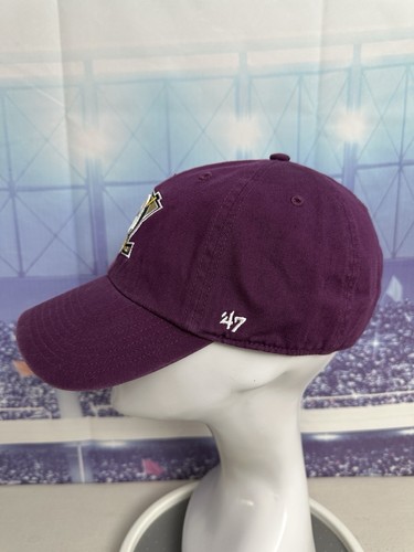 Anaheim Mighty Ducks OSFA Hat 47 Clean Up Brand Plum Purple MVP NHL Hockey Cap - Picture 2 of 10