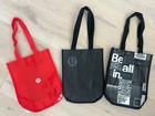 Lululemon Small Reusable Shopping Bags Set of 3 (Black, Red, Pattern) — photo 1