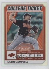 2022 Elite Extra Edition College Tickets Optic Holo Prizm Justin Campbell 0c2