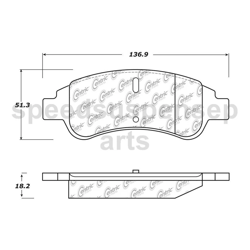Front Brake Pads Set Brake Rotors Fits Peugeot 301 1.6L - Image 3 of 4