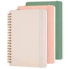 Utron 3 PCS Small Spiral Notebook 5x7, Notebooks for Note Taking, Morandi Spiral