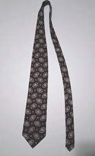 Vintage Duomo Milano Tie Designer Fashion Mens 58x4" Geometric Floral Blue Red