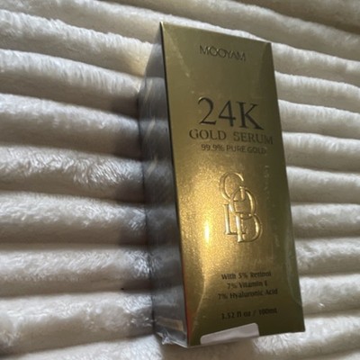 MOOYAM 24K Gold Serum with Retinol, Vitamin E, Hyaluronic Acid, 100ml, Firming
