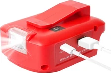 Multi-Functional Power Adapter Compatible with Milwaukee and DEWALT Batteries wi