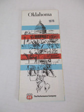 NOS Stamped Vintage 1976 Phillips 66 Oklahoma Gas Station Travel Road Map-CBB