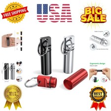 Small Portable Pill Box Keychain 3 Pack, Aluminium Alloy Mini Pill Organizer ...