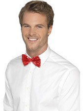 Bow Tie Red Sequin, Adult - Smiffys