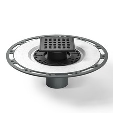 Square Shower Drain, 4" Matte Black 304 Stainless Steel Drain Grate Removable...