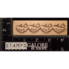 Daisy Kingdom Rubber Stamps R95 EYELET LACE BORDER WITH TULIPS T12